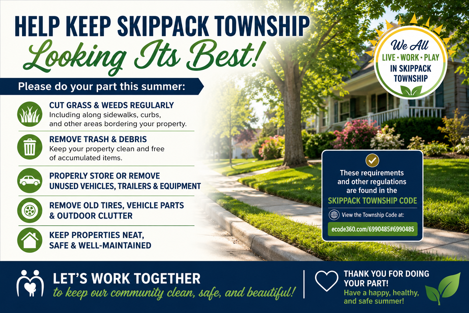 A Summer Clean-Up Reminder: Help Keep Skippack Township Looking Its Best
